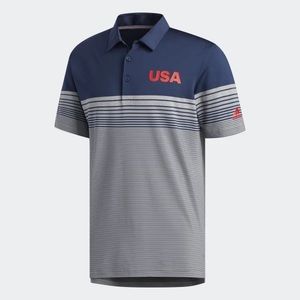 Adidas USA Golf Ultimate365 Stripe Polo